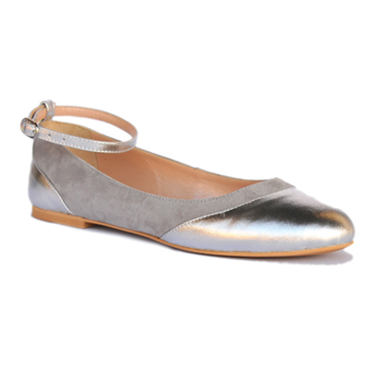 Nicole-silver-flat-ankle-strap-leather-round-toe-pump-1